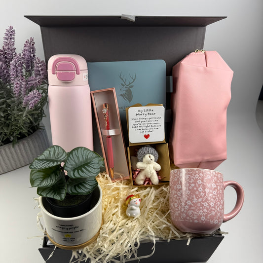 Pink Self Care Gift Box for Her – Luxury Birthday & Relaxation Set