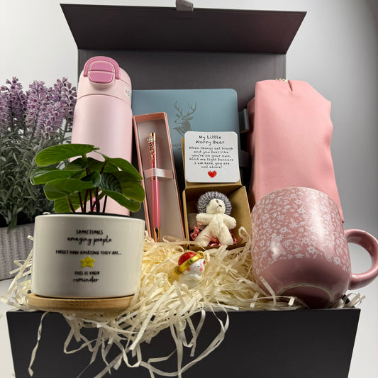 Pink Self Care Gift Box for Her – Luxury Birthday & Relaxation Set